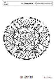 Mandala boyama sayfaları